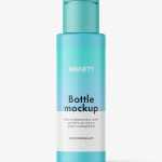 Cosmetic bottle with flip top mockup / matt
