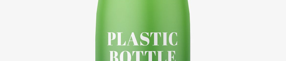 Cosmetic bottle with metallic cap mockup