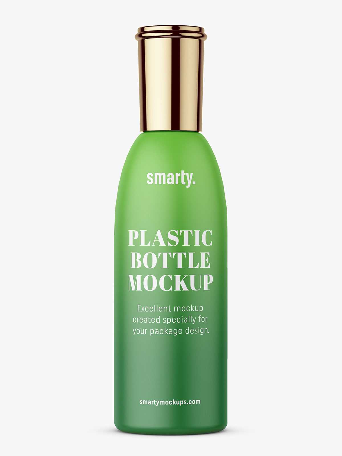 Cosmetic bottle with metallic cap mockup