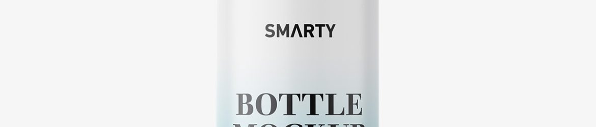 Cosmetic bottle with mist spray mockup / clear