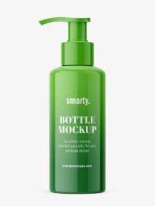 Cosmetic bottle with pump