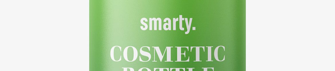 Cosmetic bottle with pump mockup / matt