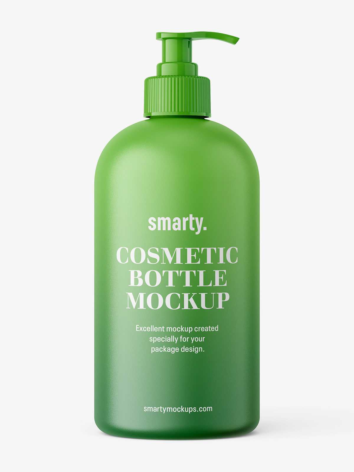 Cosmetic bottle with pump mockup / matt
