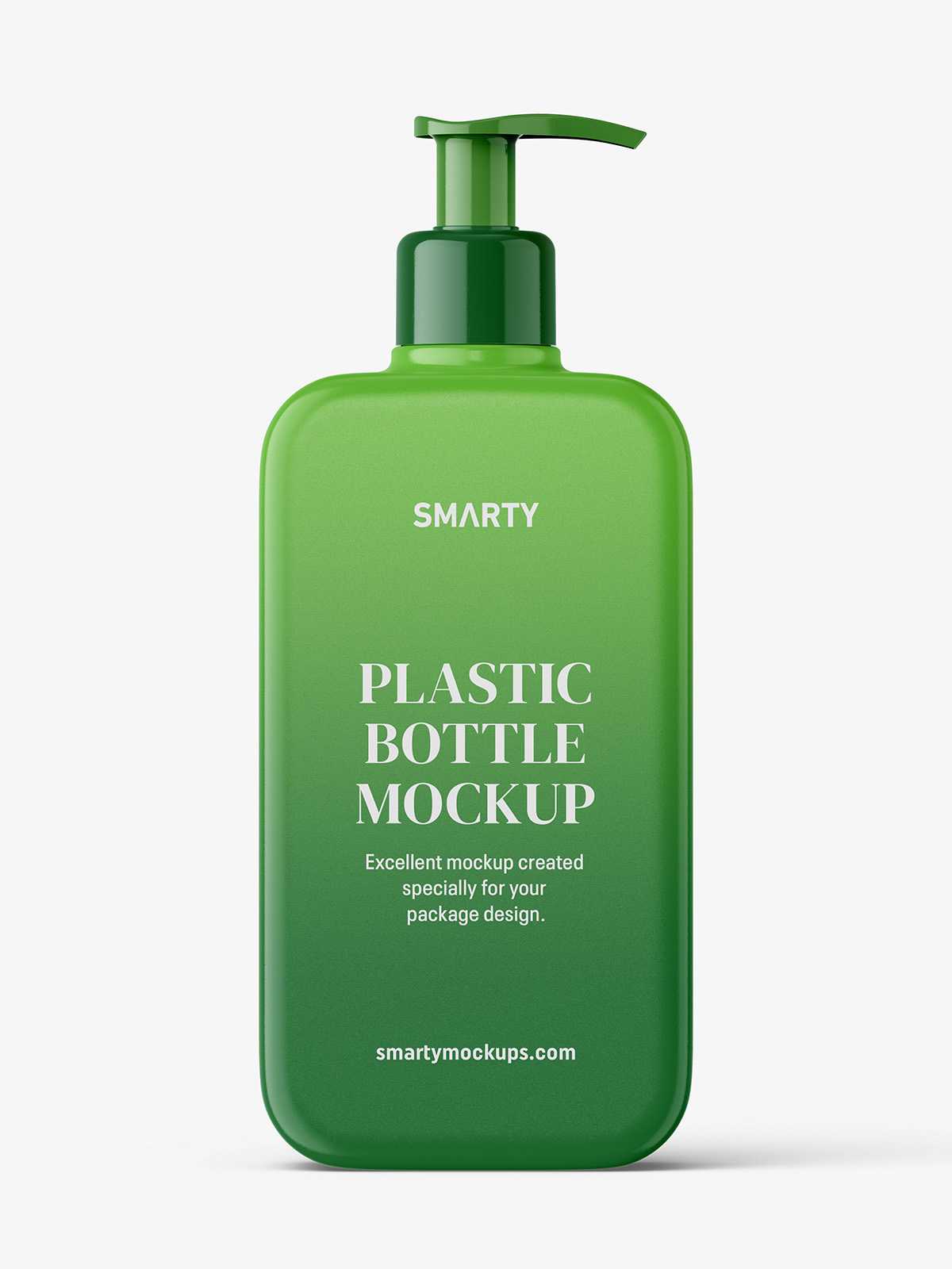 Cosmetic bottle with pump mockup