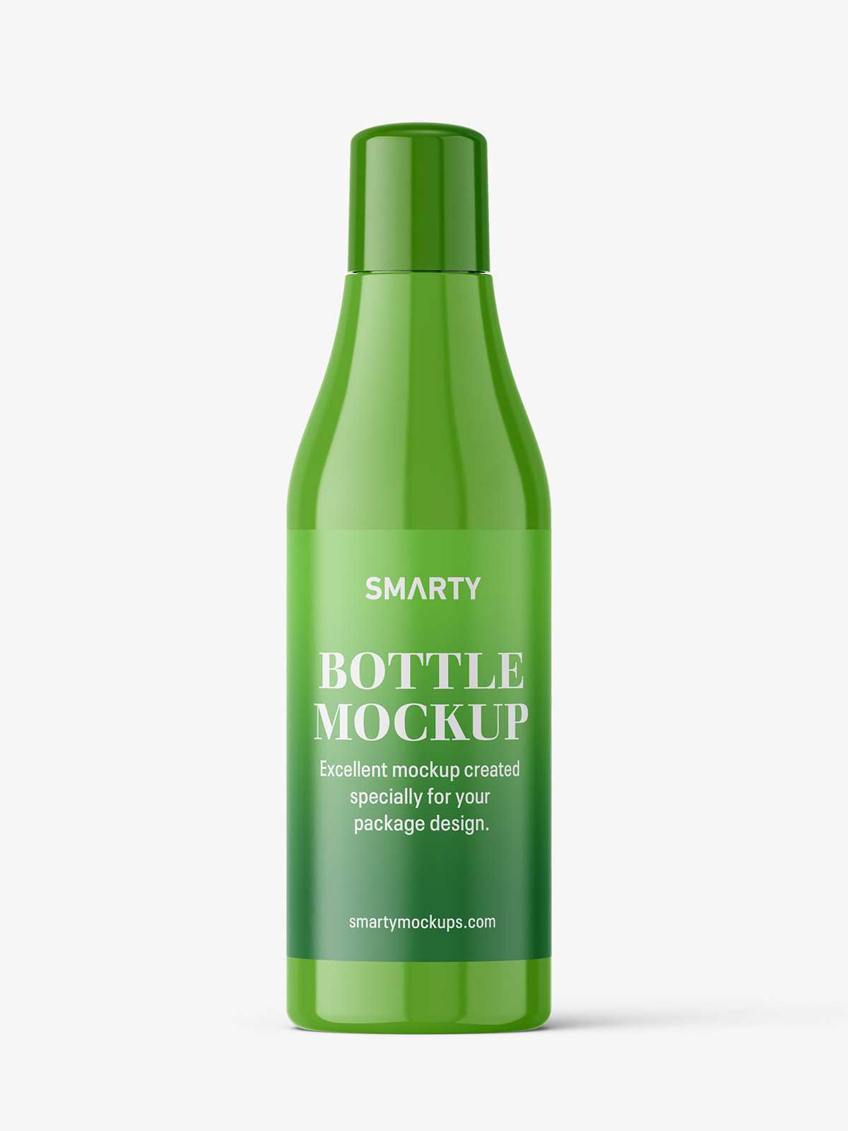 Cosmetic bottle with rounded screwcap / glossy