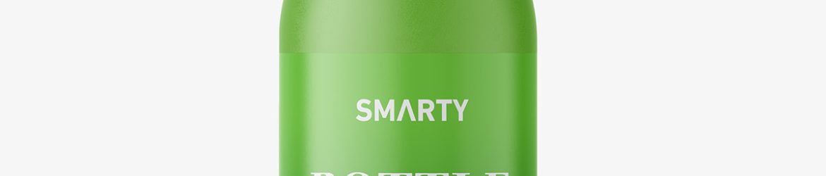 Cosmetic bottle with rounded screwcap / matt