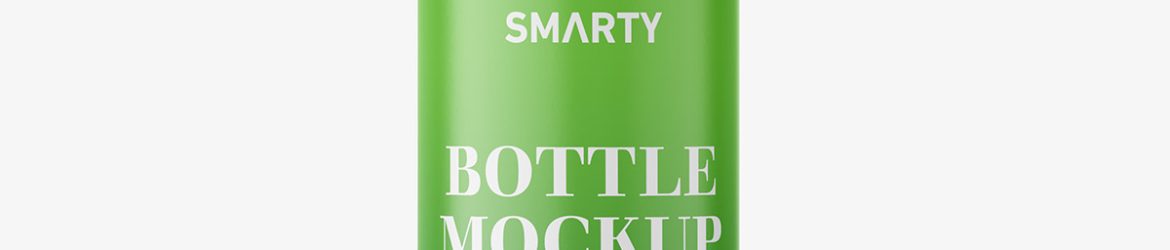Cosmetic bottle with silver cap / glossy