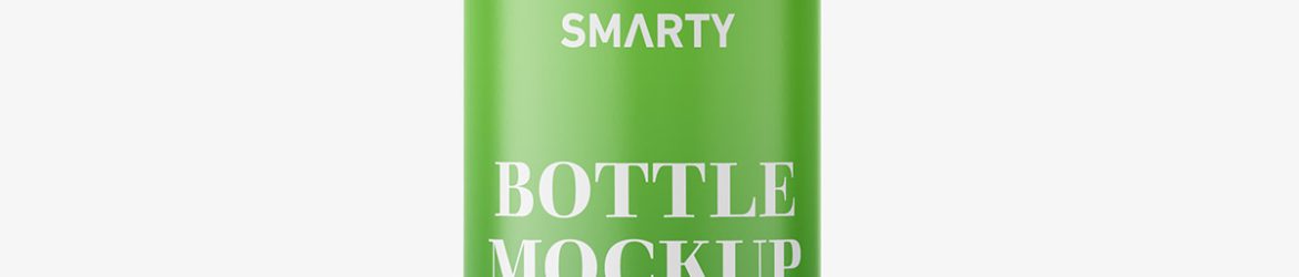 Cosmetic bottle with silver cap / matt