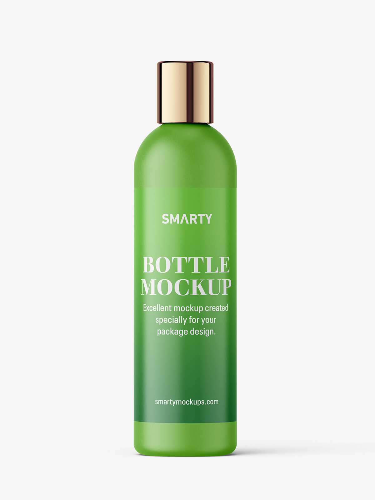 Cosmetic bottle with silver cap / matt