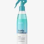 Cosmetic bottle with trigger spray mockup / clear