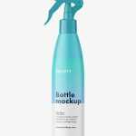 Cosmetic bottle with trigger spray mockup / matt