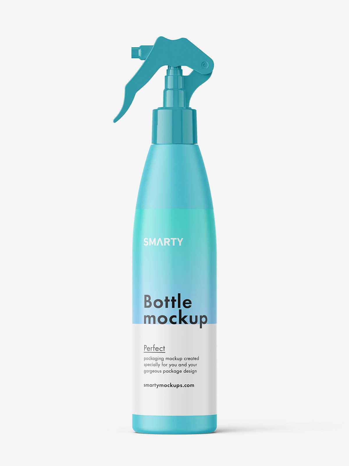 Cosmetic bottle with trigger spray mockup / matt