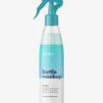 Cosmetic bottle with trigger spray mockup / two phase - Free PSD Download Cosmetic bottle with trigger spray mockup / two phase