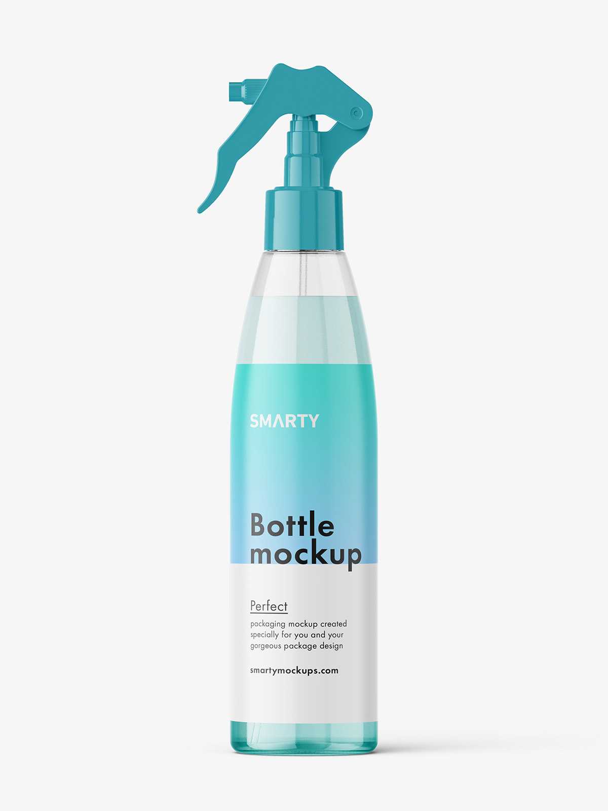 Cosmetic bottle with trigger spray mockup / two phase