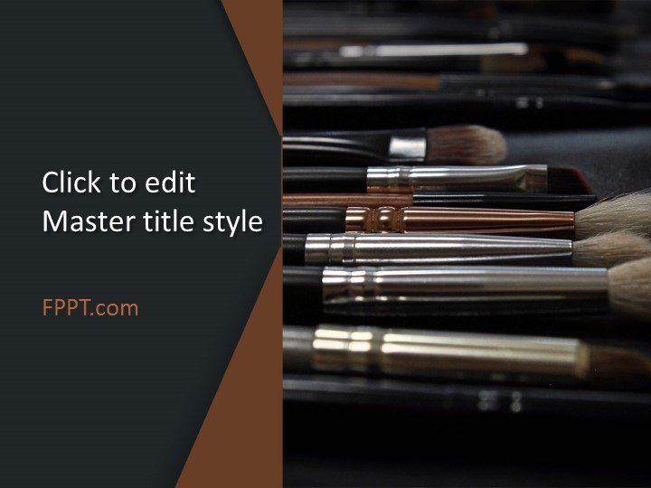 Cosmetic Brushes PowerPoint Template