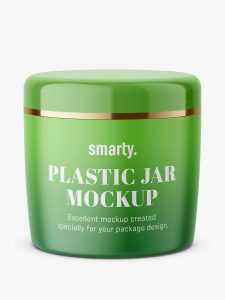 Cosmetic cream jar mockup / matt