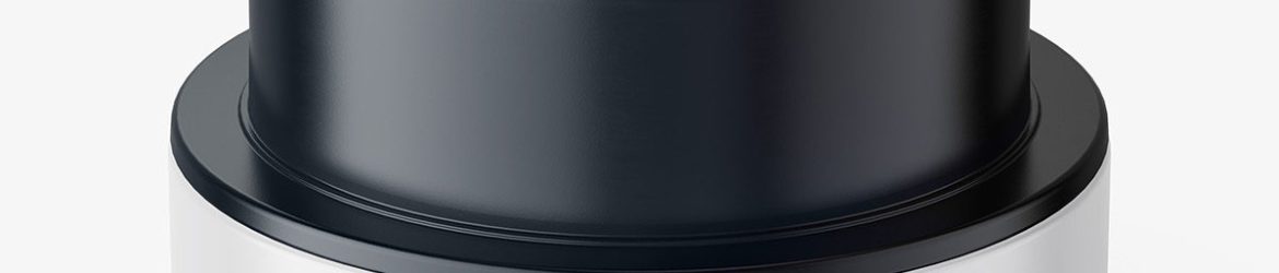 Cosmetic cream jar mockup / top view