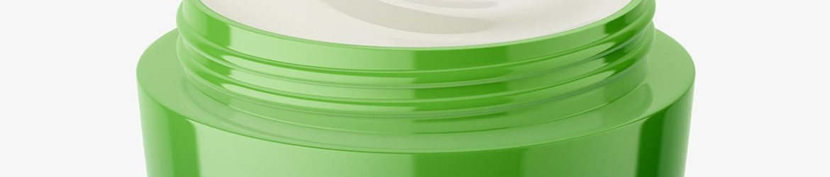 Cosmetic cream mockup / opened