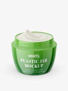 Cosmetic cream mockup / opened