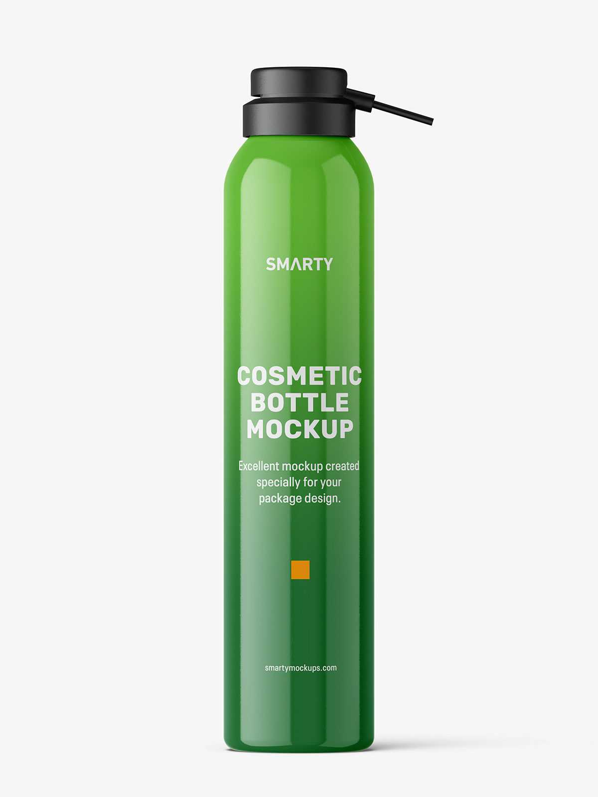 Cosmetic dispenser bottle mockup / glossy