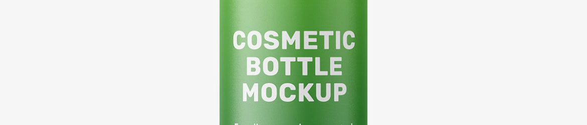 Cosmetic dispenser bottle mockup / matt