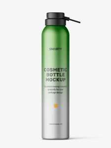 Cosmetic dispenser bottle mockup / metallic