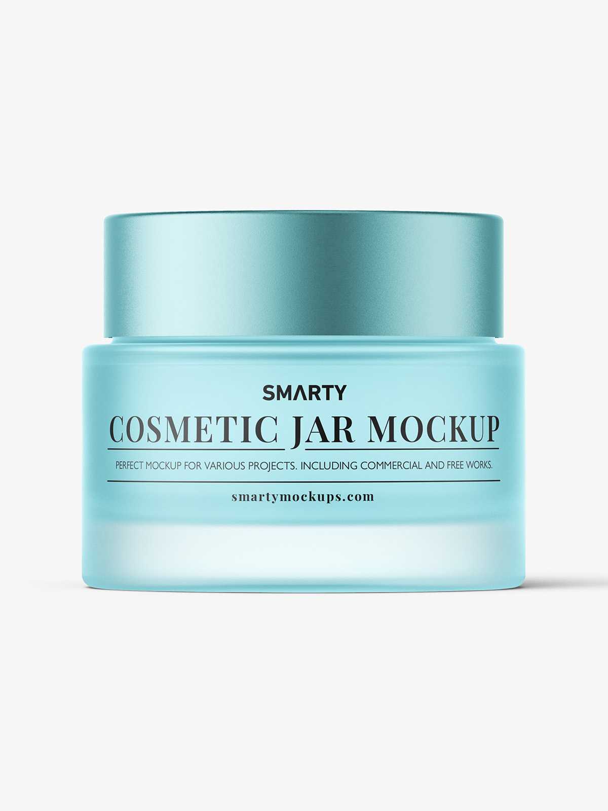 Cosmetic frosted jar mockup