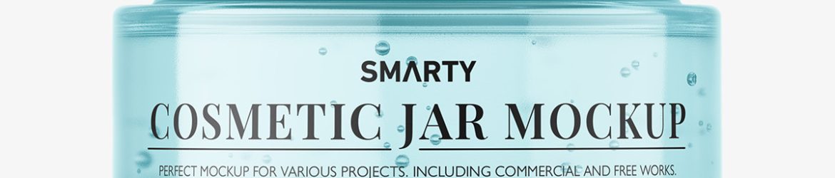Cosmetic gel jar mockup