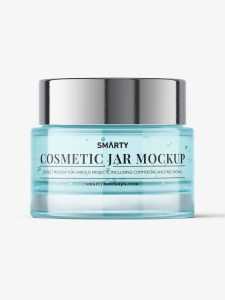 Cosmetic gel jar mockup