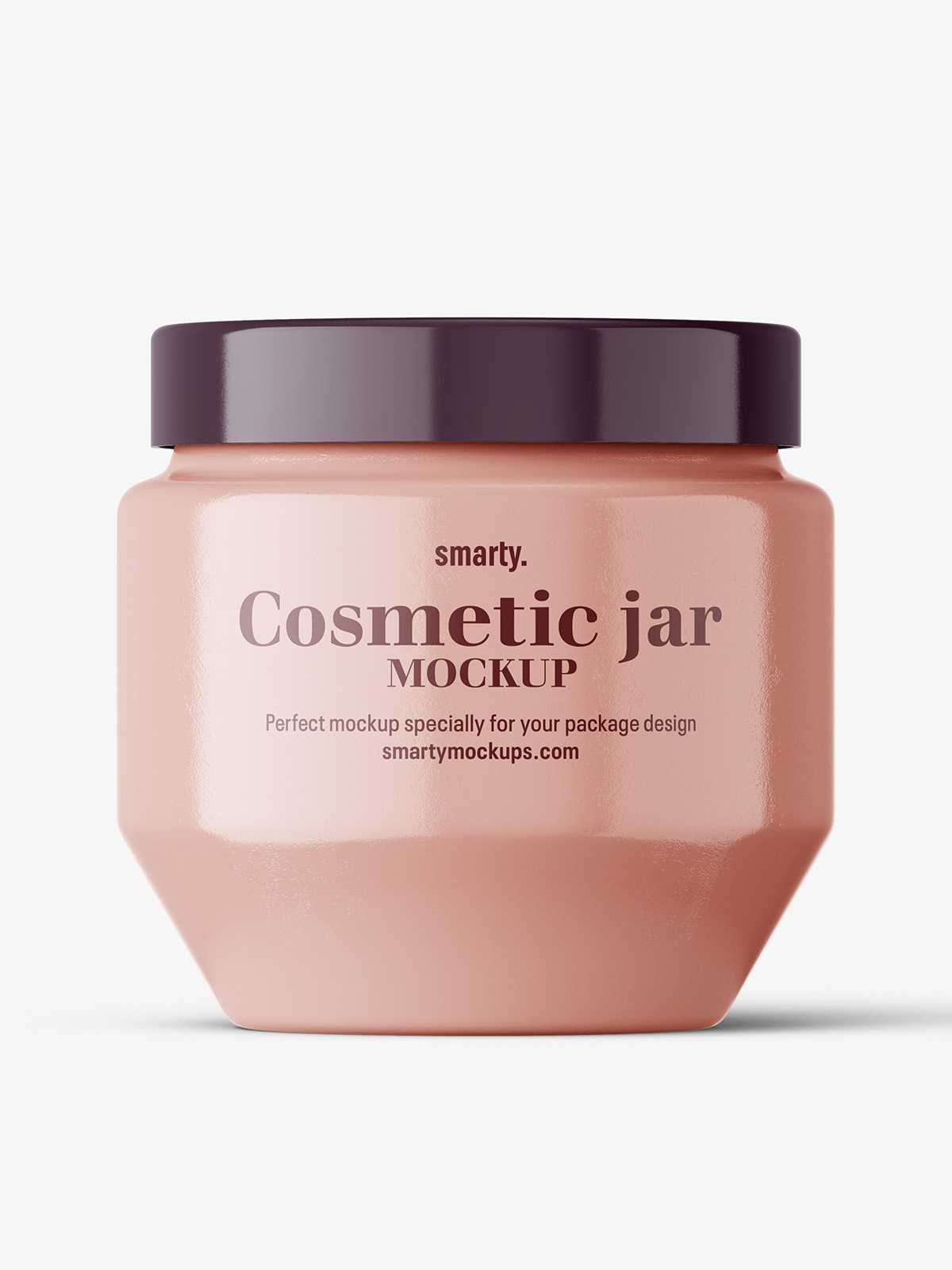 Cosmetic glass jar mockup