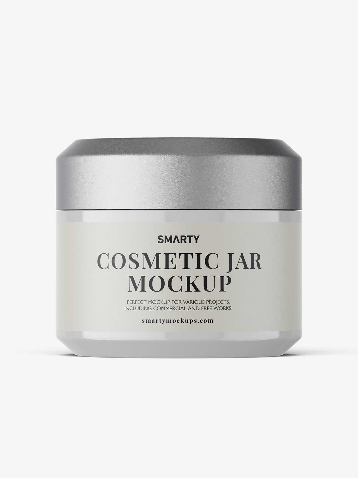 Cosmetic glossy jar mockup