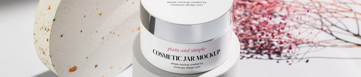 Cosmetic jar mockup