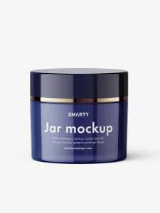 Cosmetic jar mockup / closed