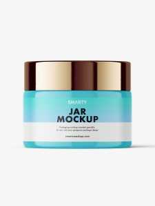 Cosmetic jar mockup / glossy