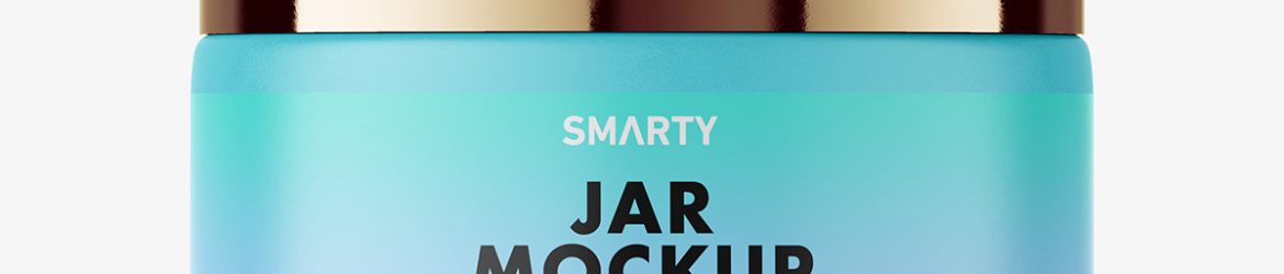 Cosmetic jar mockup / matt