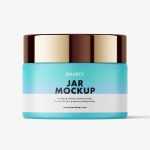 Cosmetic jar mockup / matt