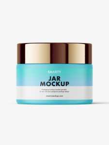 Cosmetic jar mockup / matt