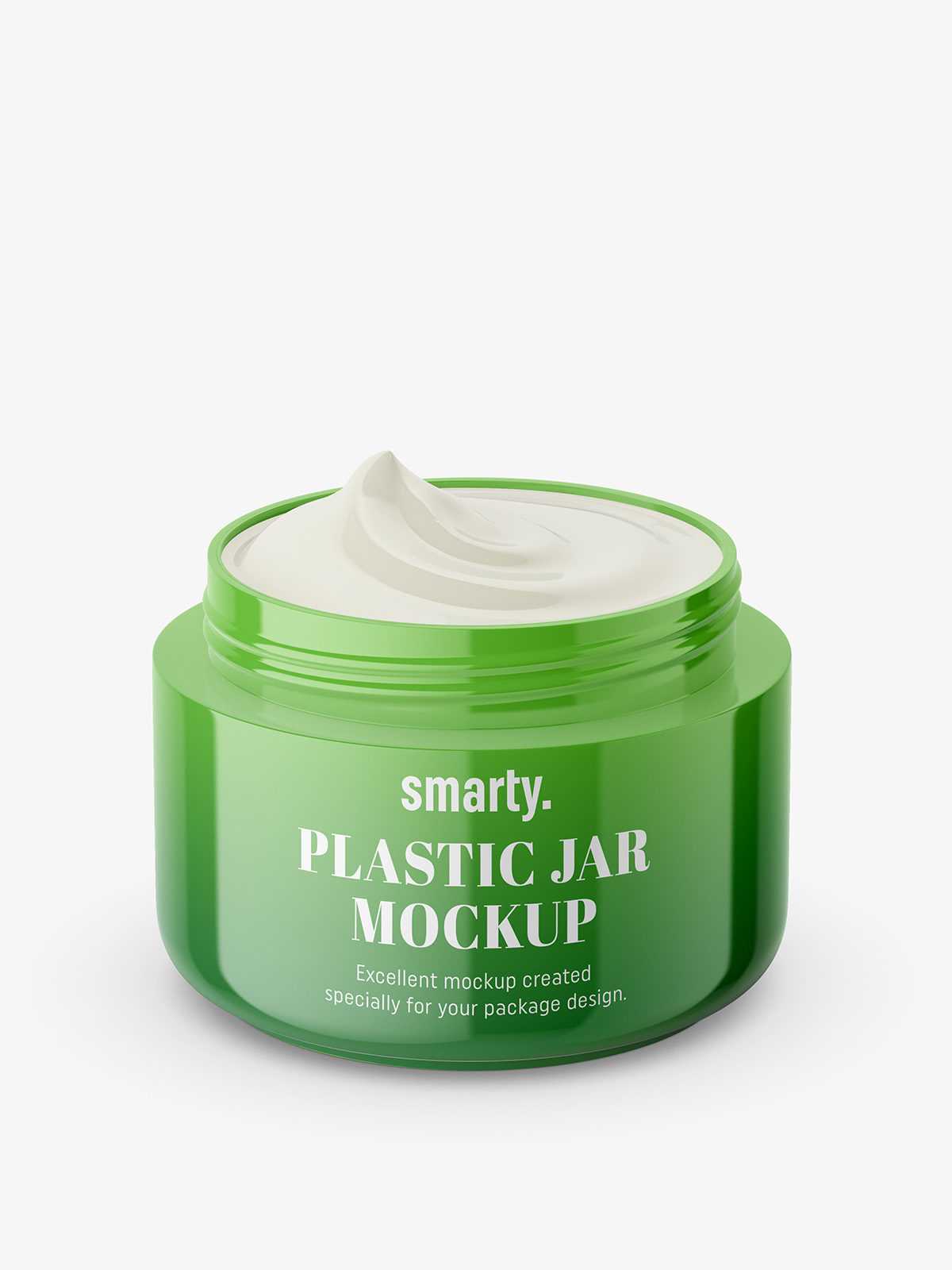 Cosmetic jar mockup / opened
