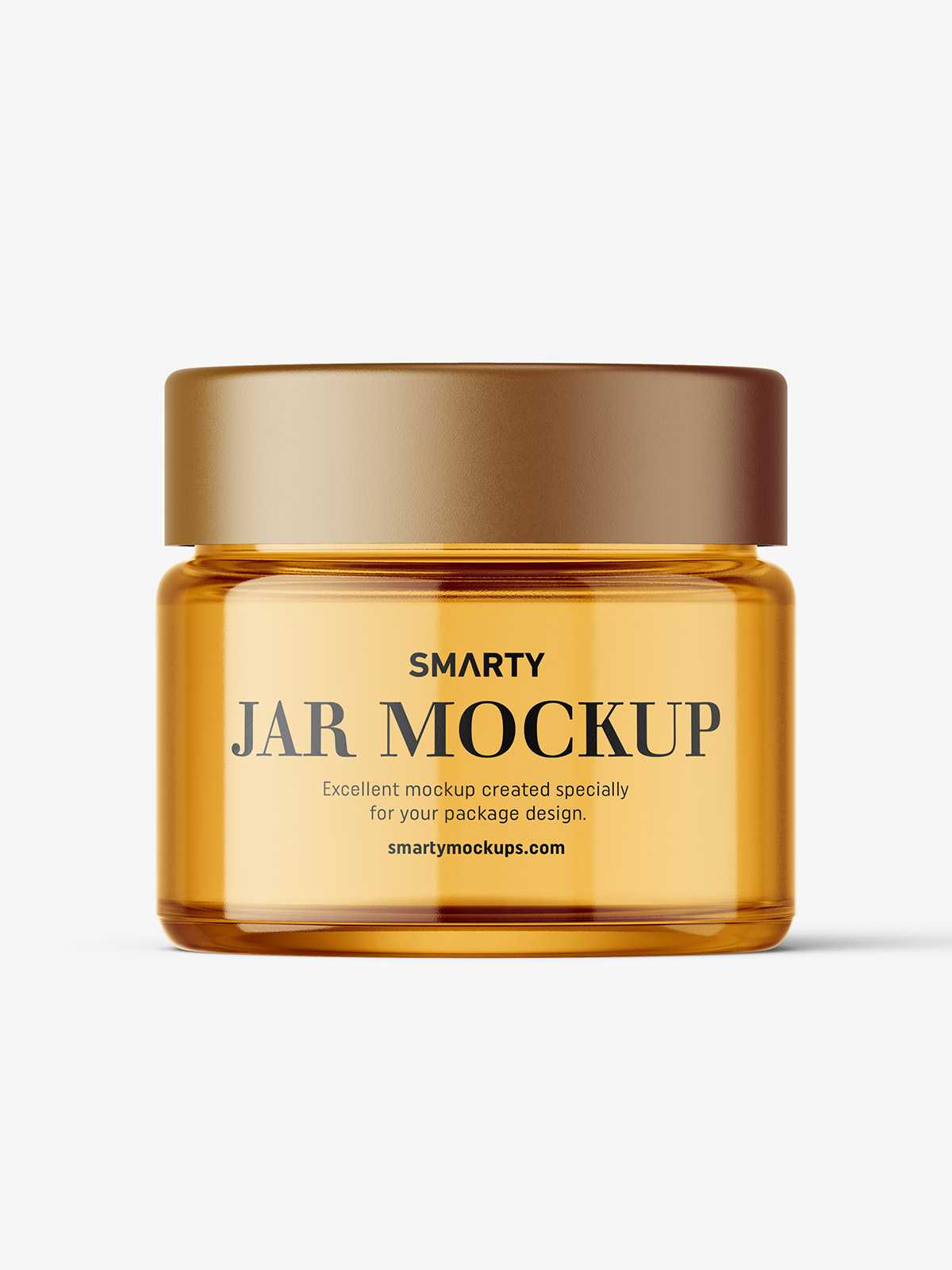 Cosmetic jar mockup with cap / 15ml / clear