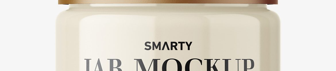 Cosmetic jar mockup with cap / 15ml / cream