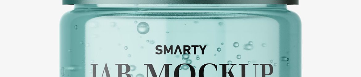 Cosmetic jar mockup with cap / 15ml / gel