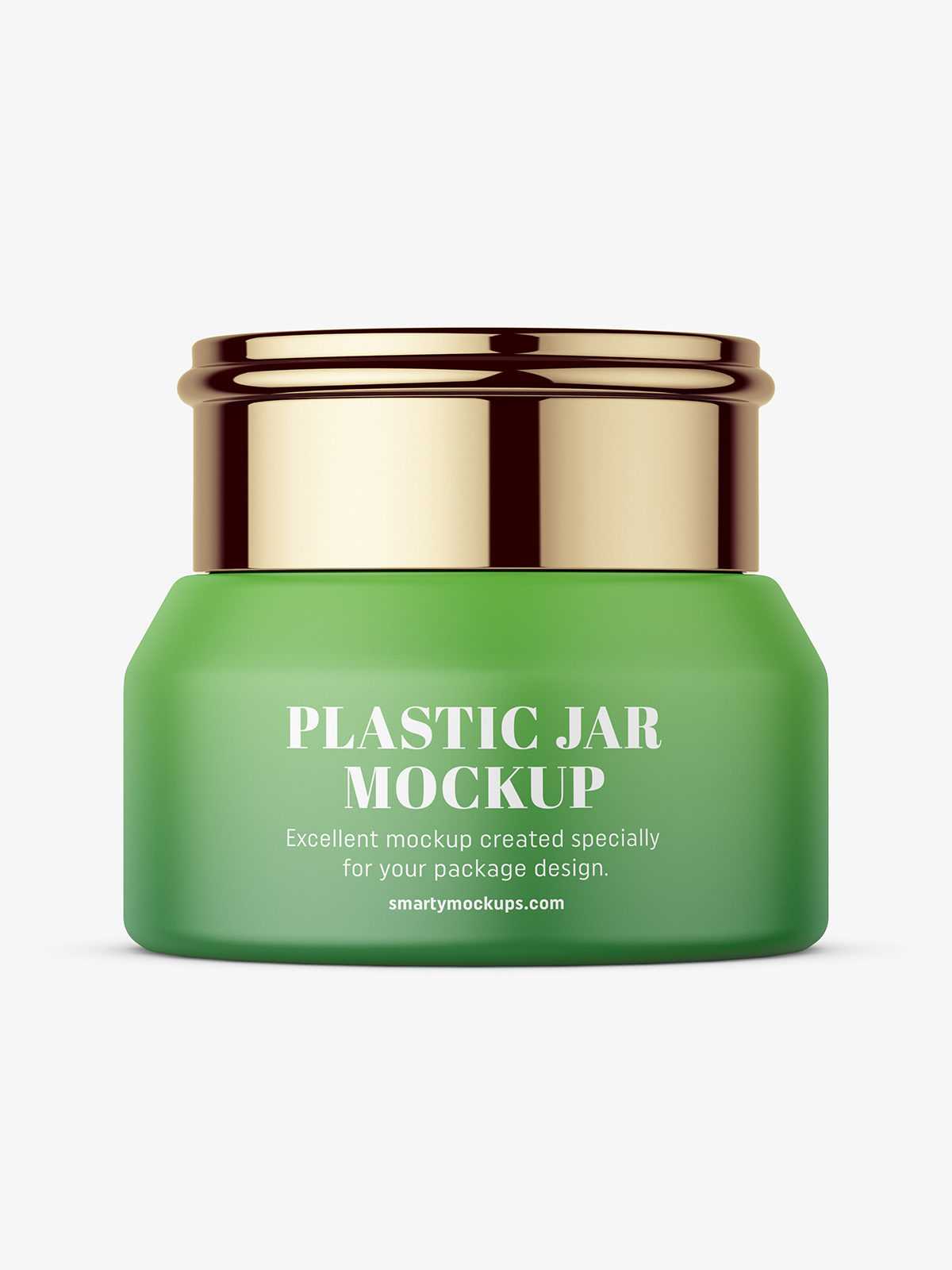 Cosmetic jar with metallic cap mockup