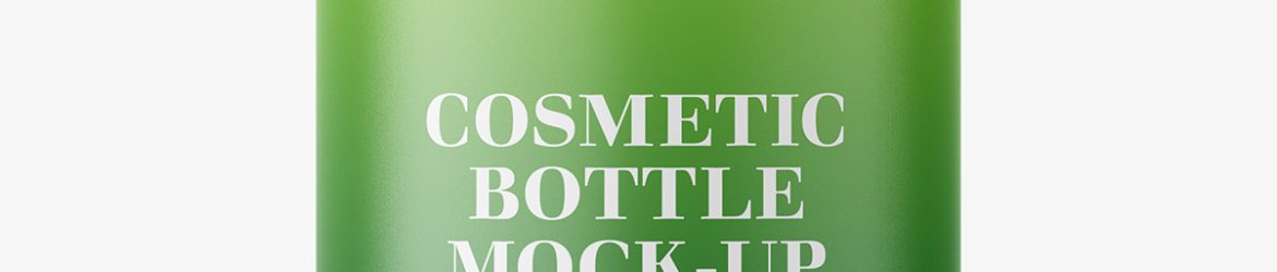 Cosmetic matt bottle mockup