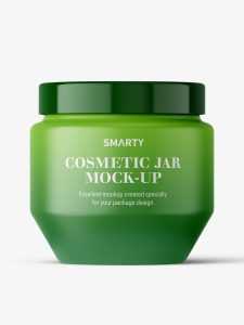 Cosmetic matt jar mockup