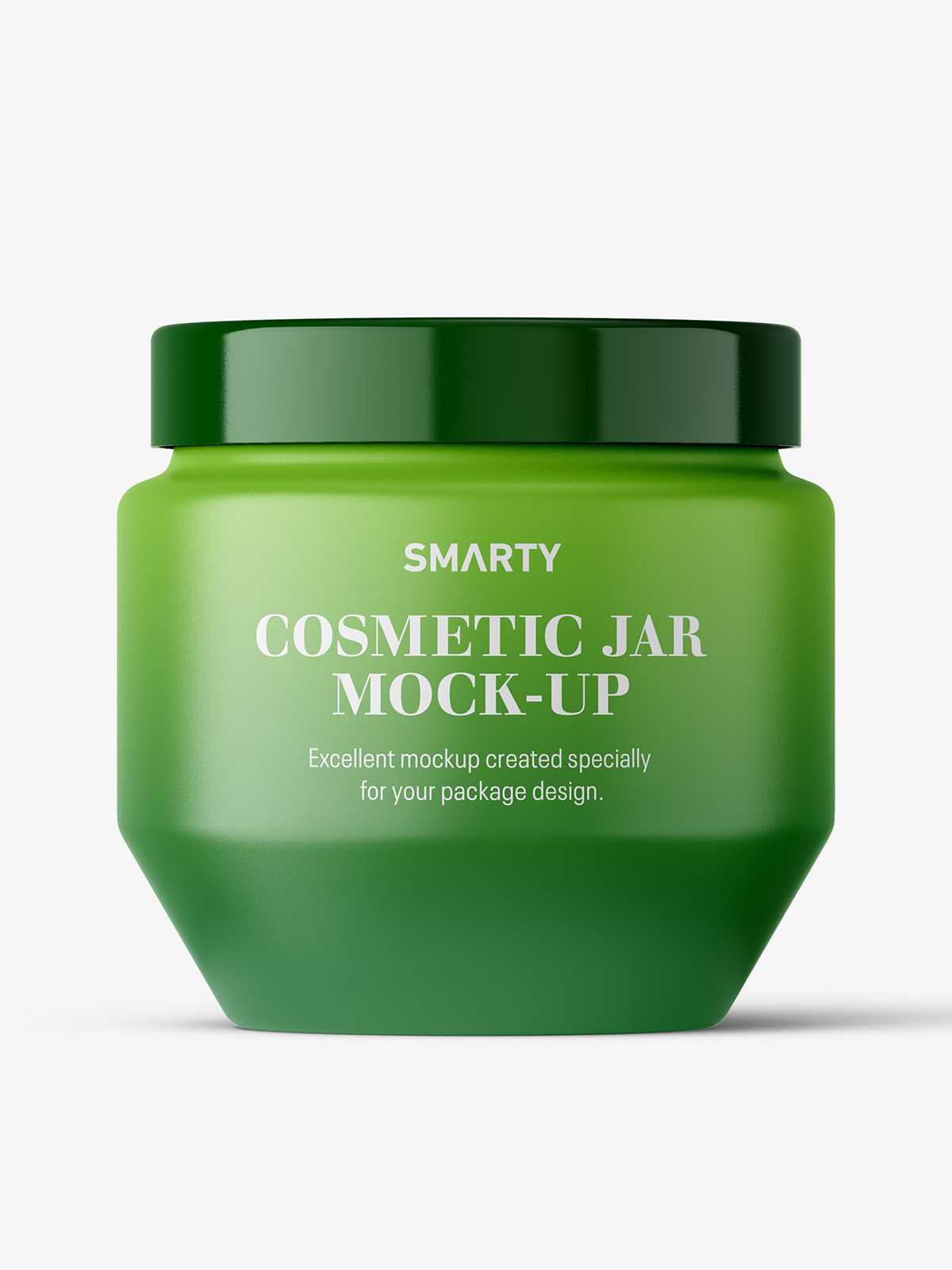 Cosmetic matt jar mockup