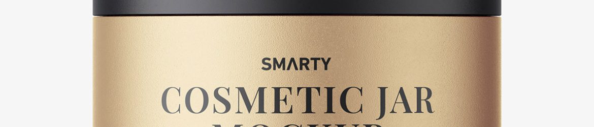 Cosmetic metallic jar mockup