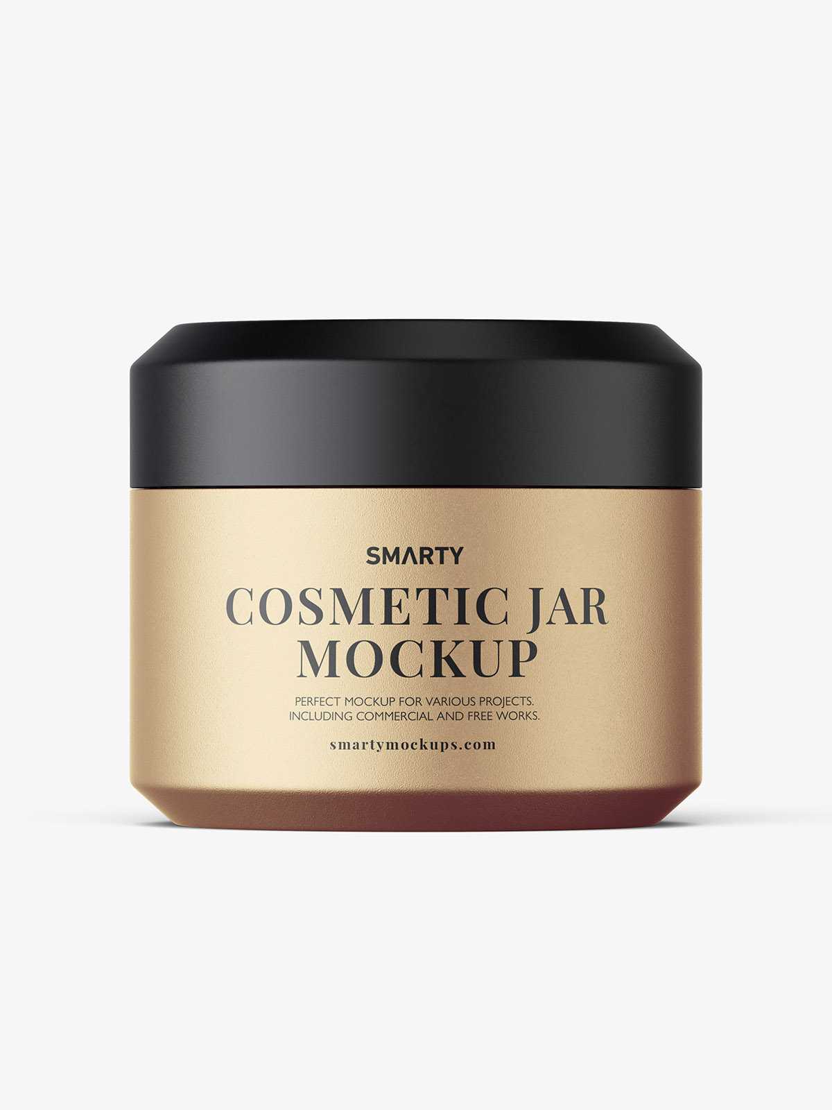 Cosmetic metallic jar mockup