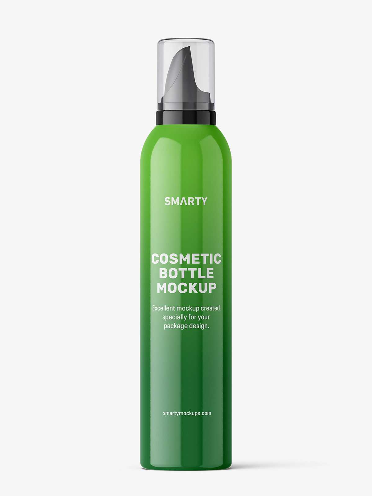 Cosmetic mousse bottle mockup / 300ml / glossy