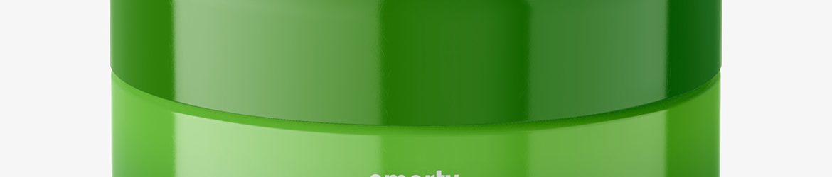 Cosmetic plastic cream jar mockup / glossy