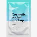 Cosmetic sachet mockup / glossy